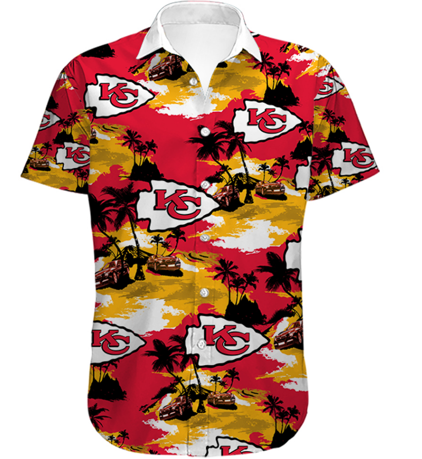 Men’S Kansas City Chiefs Hawaiian Shirt Tropical