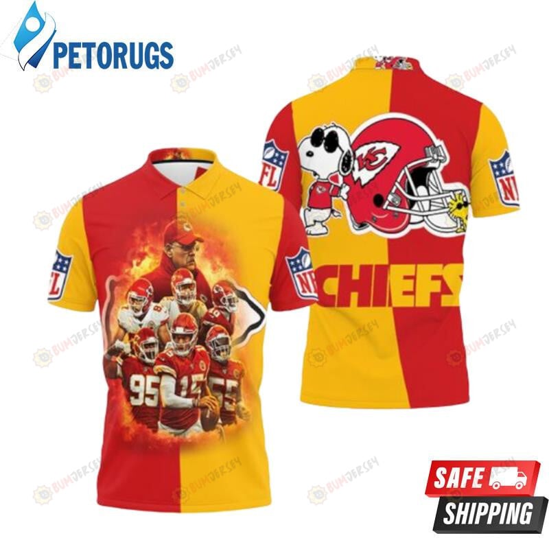 Snoopy Kansas City Chiefs Helmet Afc West Division Champions Super Bowl 2021 Printed Polo Shirt