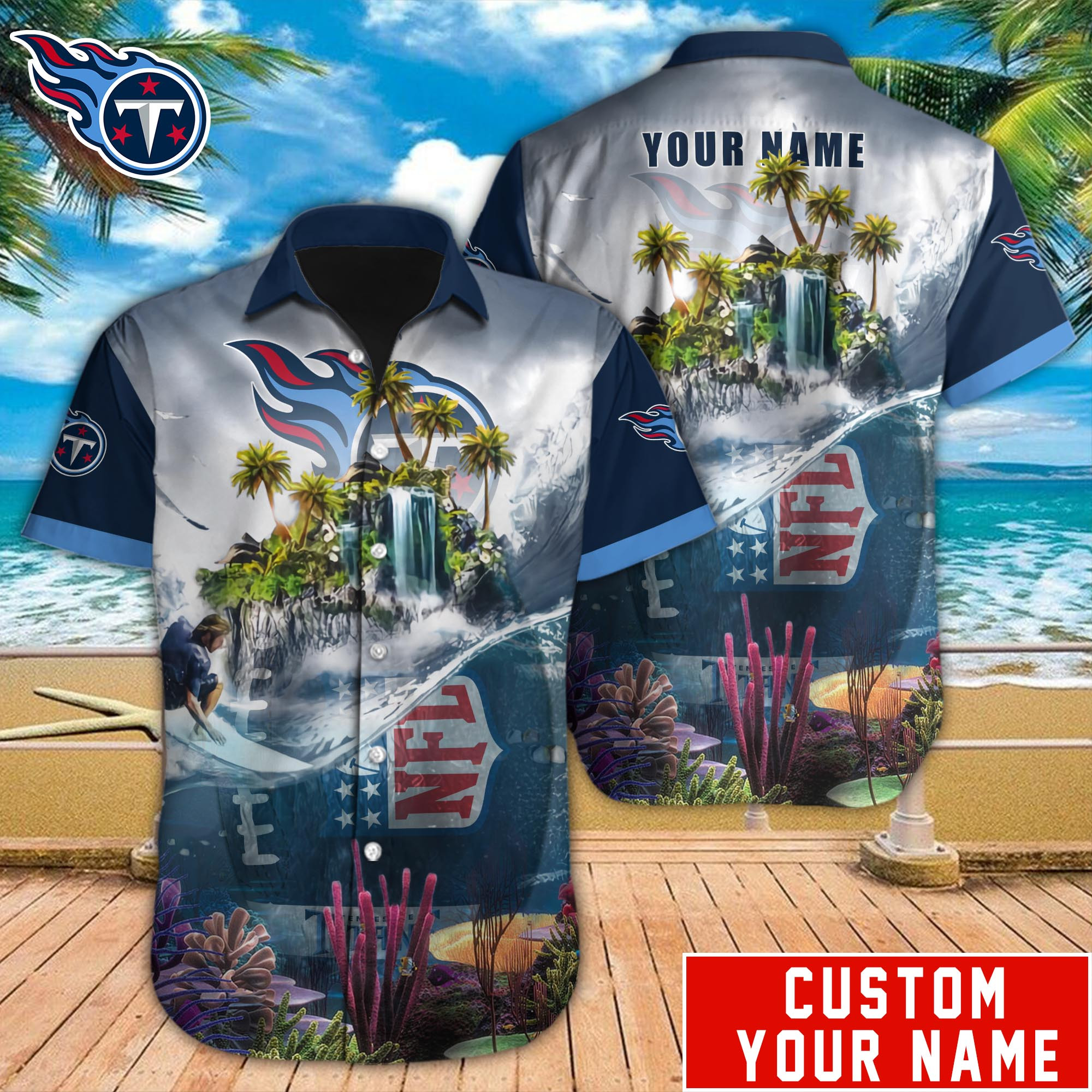 Tennessee Titans Nfl-Hawaiian Shirt Custom M-40719