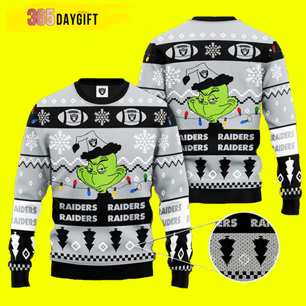 Grinch Christmas Raider Gift For Fan Ugly Wool Sweater Christmas New