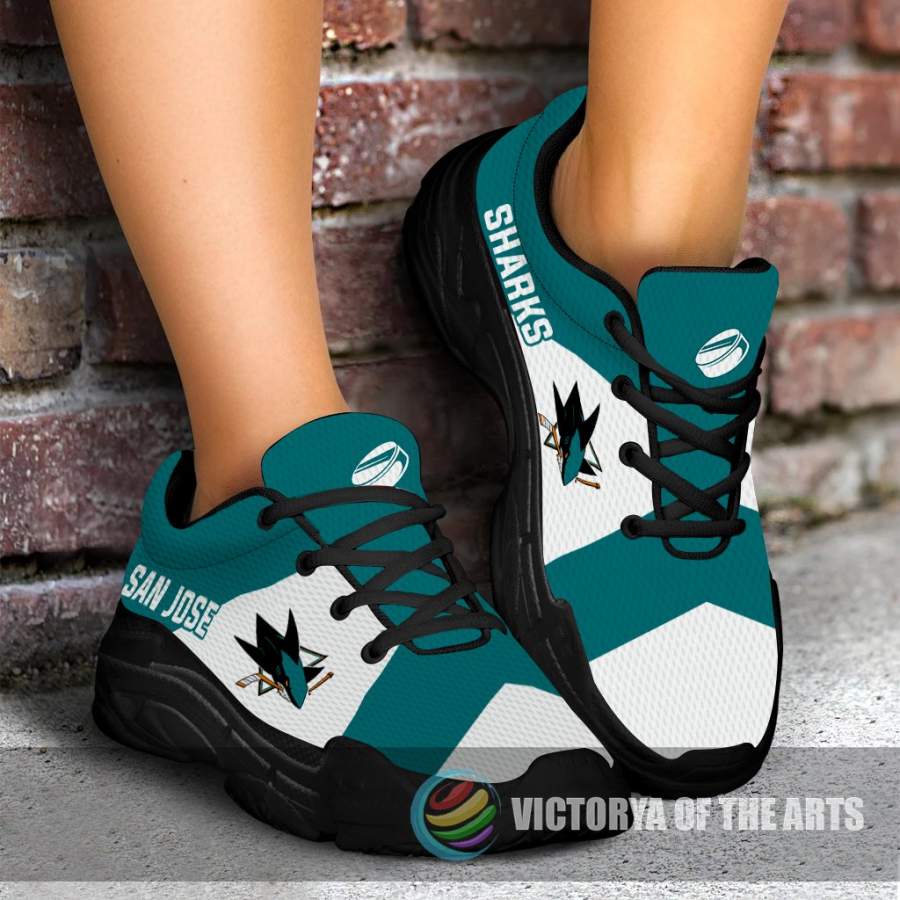 Colorful Logo San Jose Sharks Chunky Sneakers