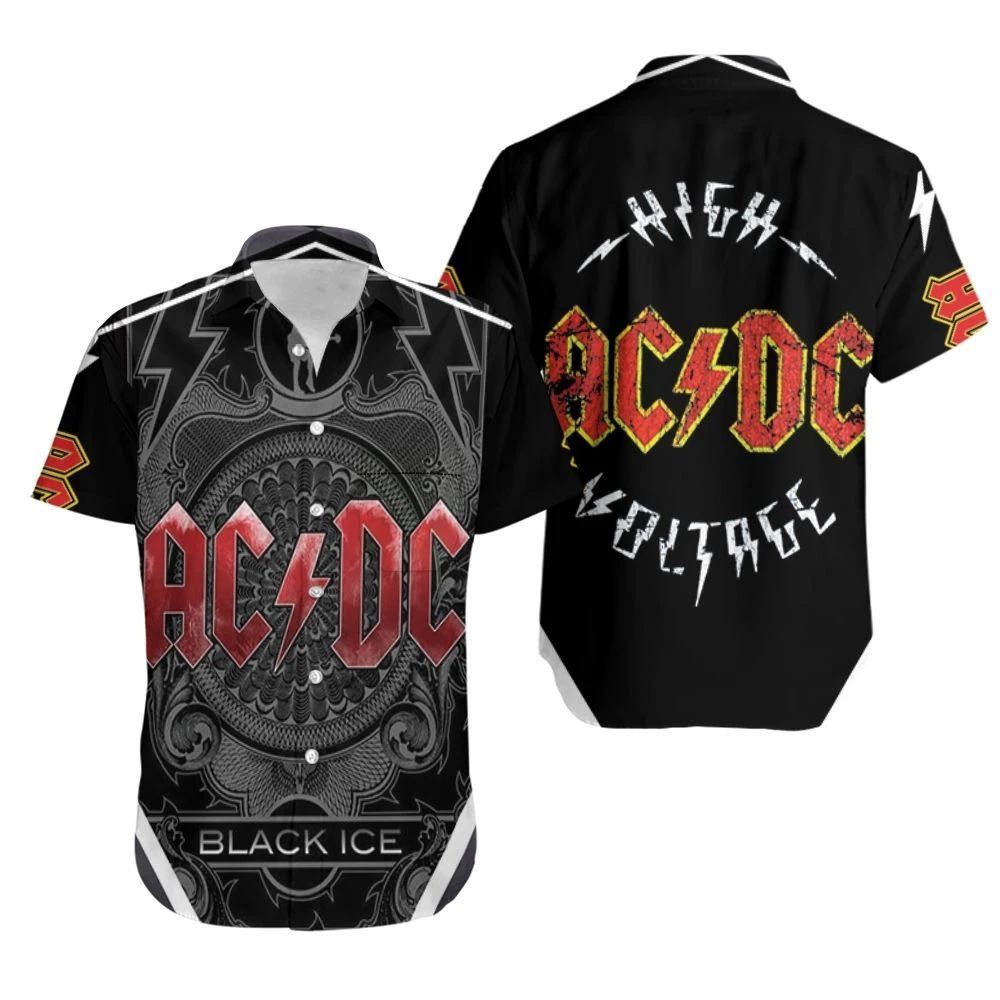 Acdc Black Ice Tour Hawaiian Shirt Combo Beach