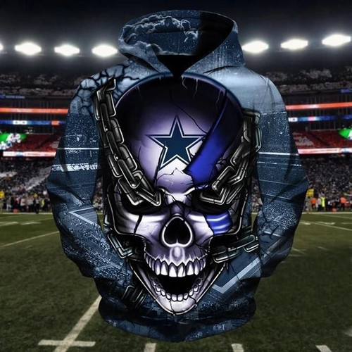 Dallas Cowboys Skull 80 Unisex 3D Hoodie Gift For Fans