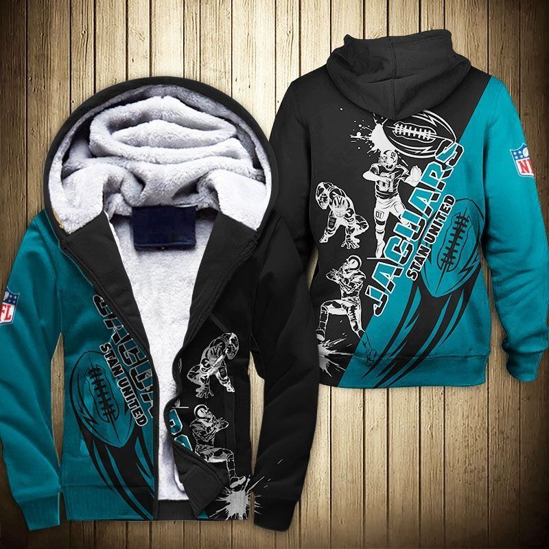 Jacksonville Jaguars Fleece Jacket 3D Graphic Cartoon Player