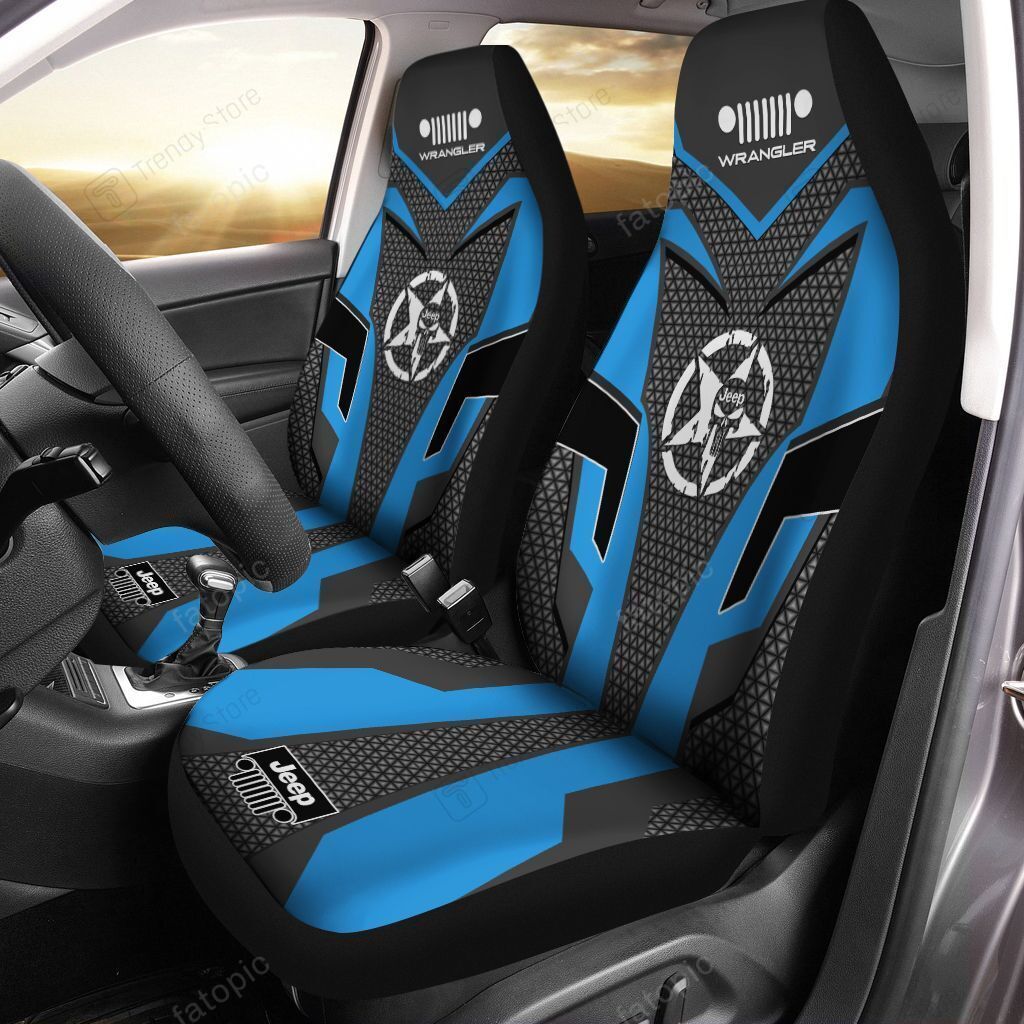 JEEP WRANGLER CAR SEAT COVER (SET OF 2) VER2 (BLUE)