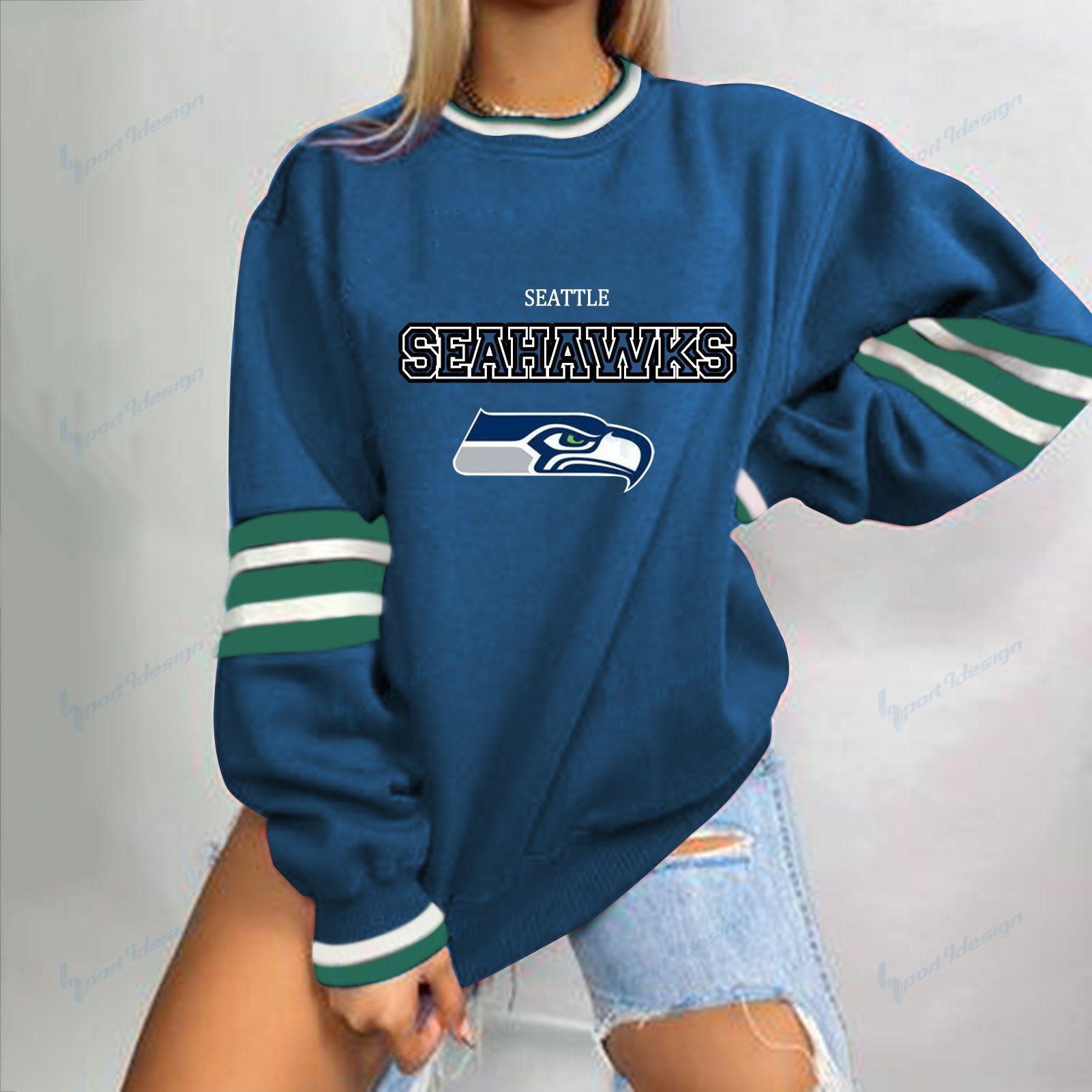 Seattle Seahawks 3D Printed Sweater