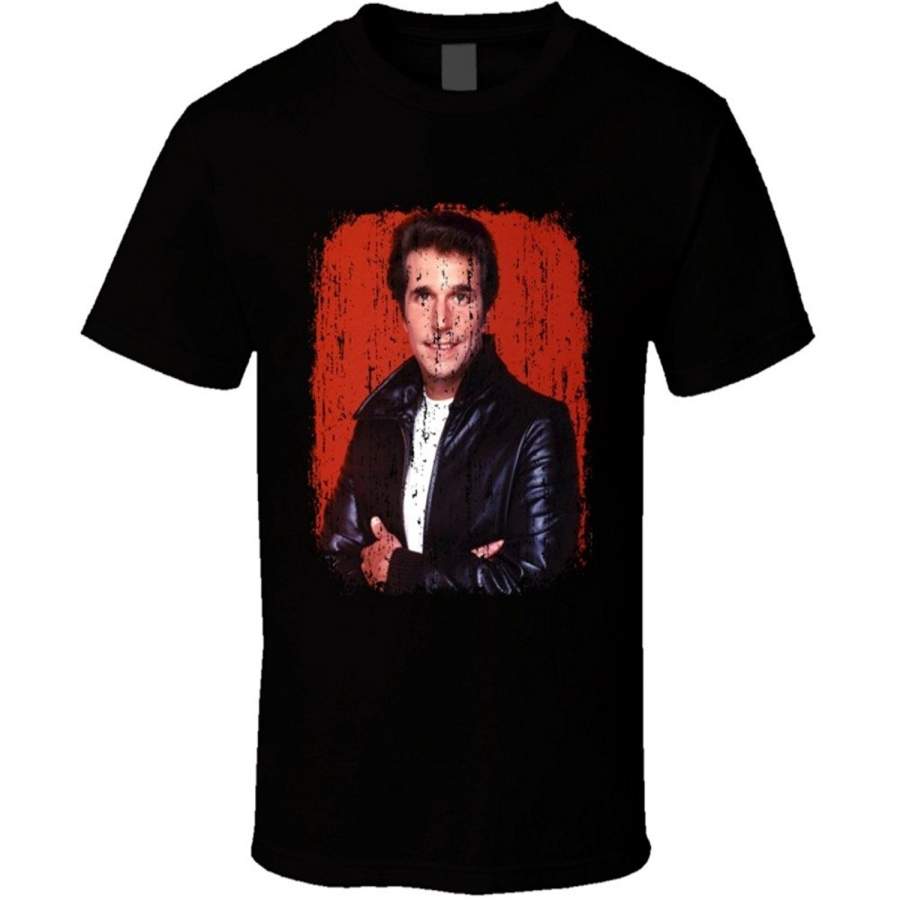 Henry Winkler 70S Celebrity Icon Sexy Vintage T Shirt Fashion O-Neck Short Sleeved T-Shirts Summer Funny Loose Punk Tee Shirt For Men