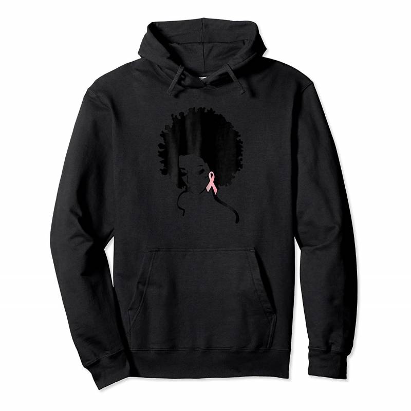 Womens Breast Cancer Awareness Afro American Pullover Hoodie, T-Shirt, Sweatshirt