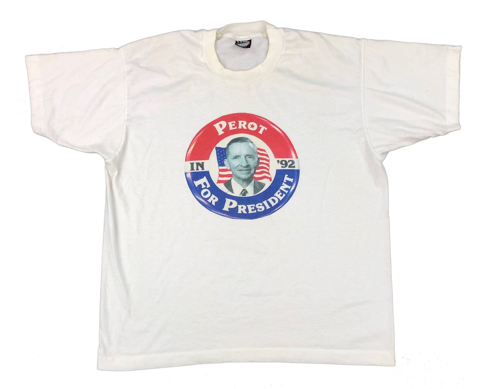 Vintage Perot For President Campaign Button T-shirt