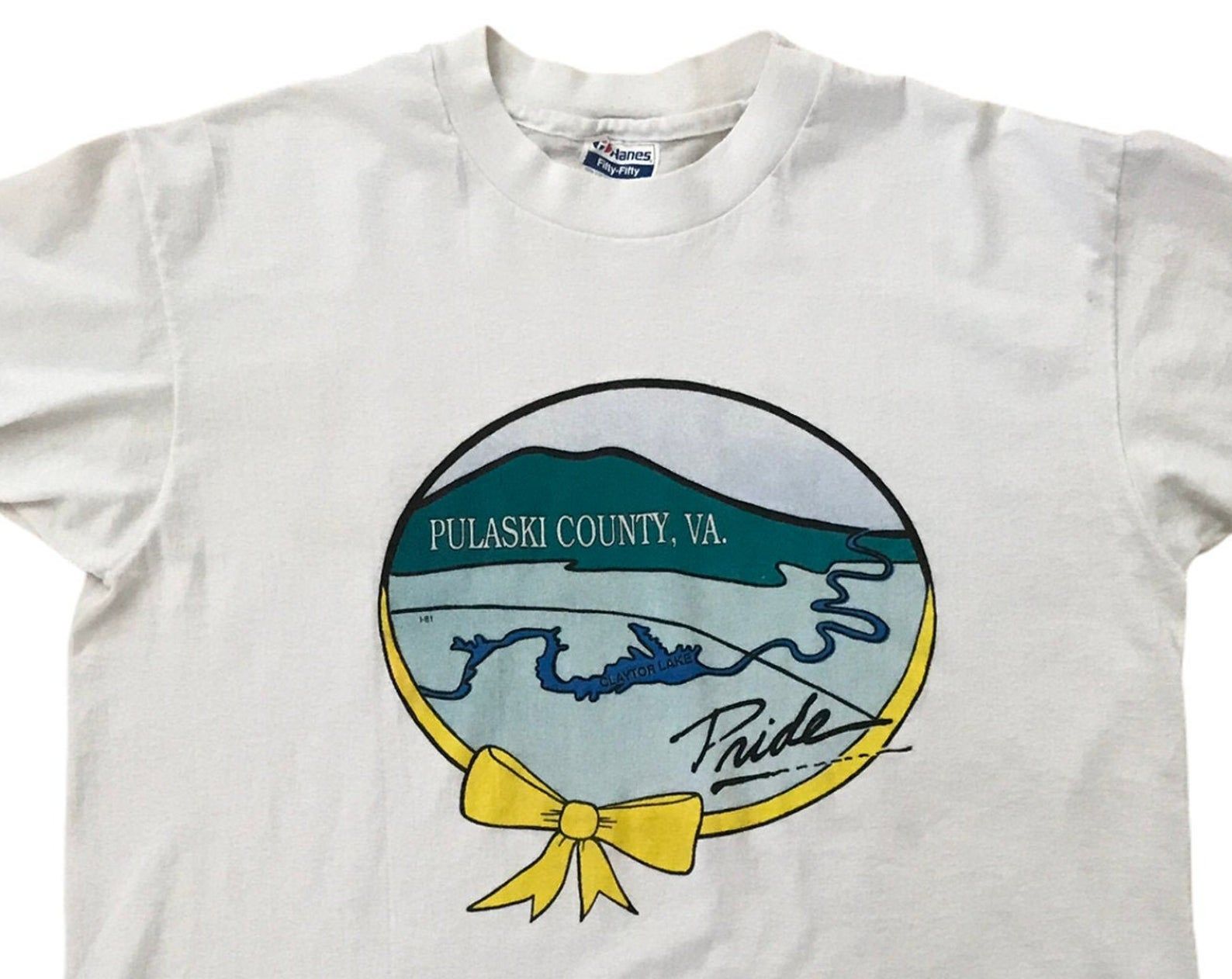 Pulaski County Virginia Pride Vintage 1980S 90S Travel Tourist Destination Fifty Single Stitch Made In Usa Graphic T-Shirt