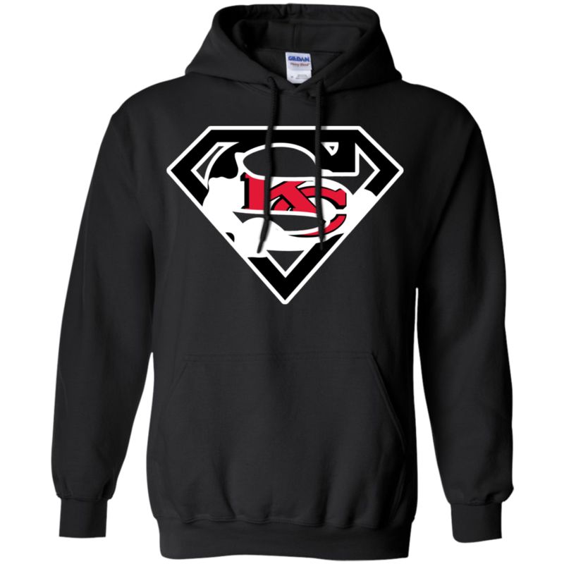 Superman Kansas City Chiefs Shirt G185 Gildan Pullover Hoodie 8 Oz.