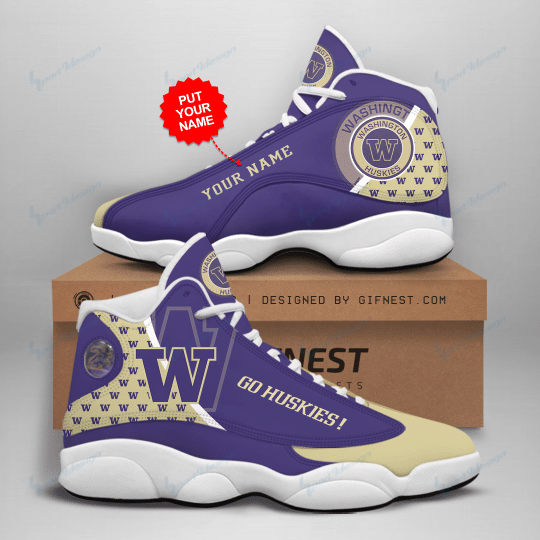 Washington Huskies Personalized AJD13 Sneakers 1037