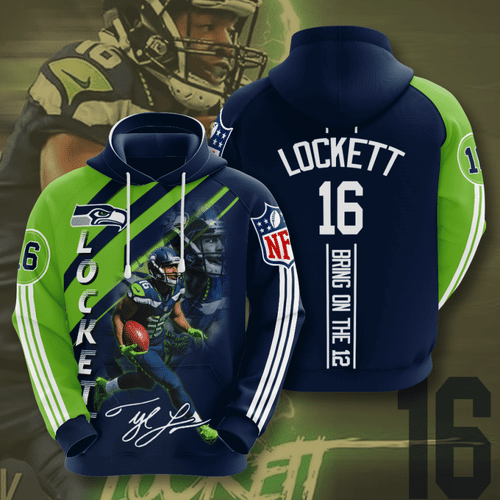 Seattle Seahawks Tyler Lockett 17 Unisex 3D Hoodie Gift For Fans