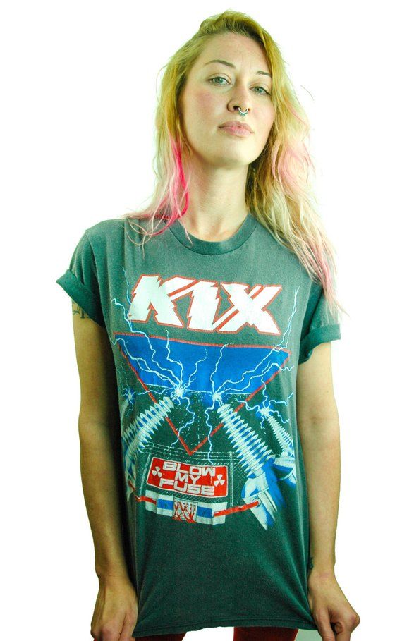 Vintage Kix Tee 80S Shirt Band Tee 80S Tee Heavy Metal Concert Shirt Boho Hippie Punk Rock Shirt