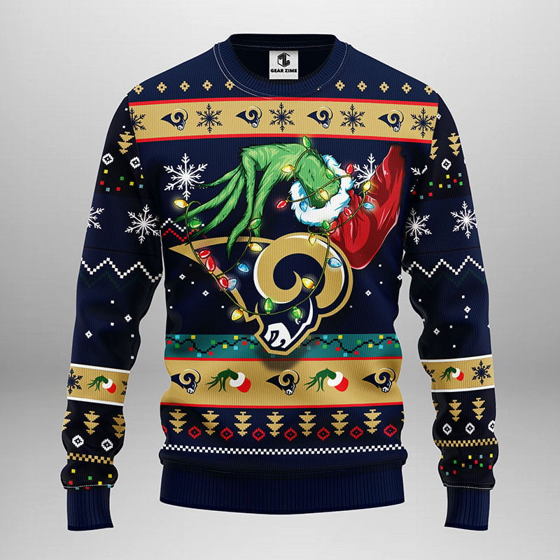 Los Angeles Rams Grinch Ugly Christmas Sweater