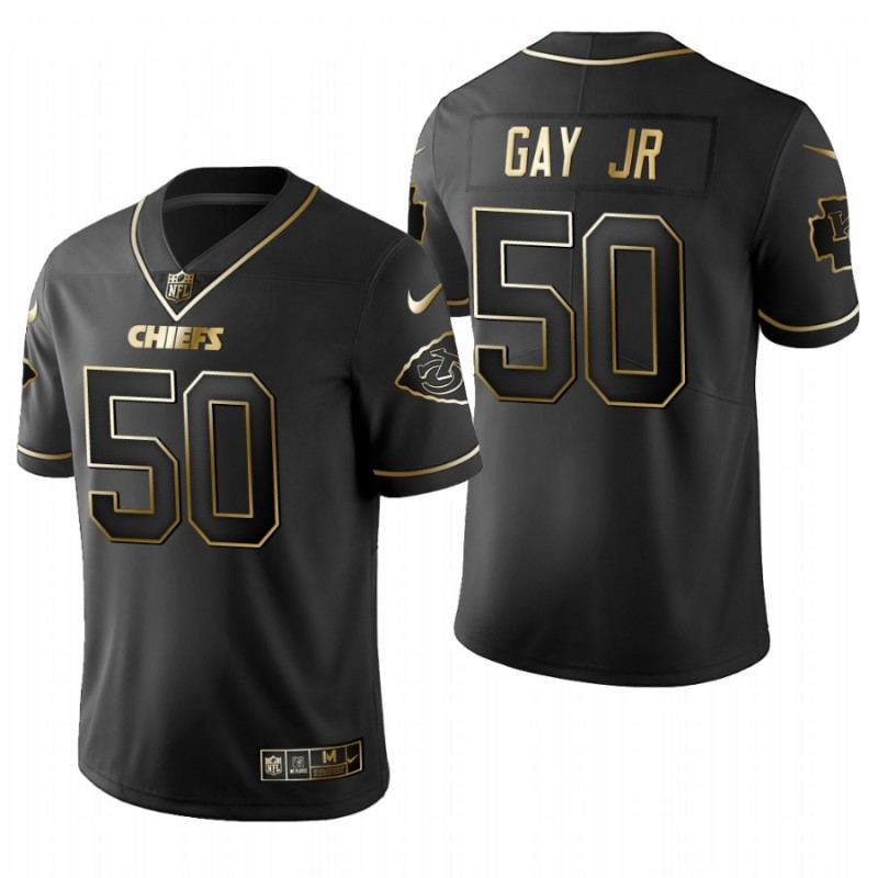 Willie Gay Jr. Kansas City Chiefs Golden Edition Vapor Limited Jersey – Black – All Stitched, Embroidery