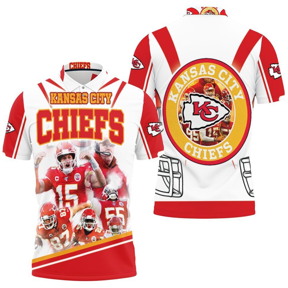 Kansas City Chiefs 2021 West Division 3D Polo Shirt All Over Print Jersey