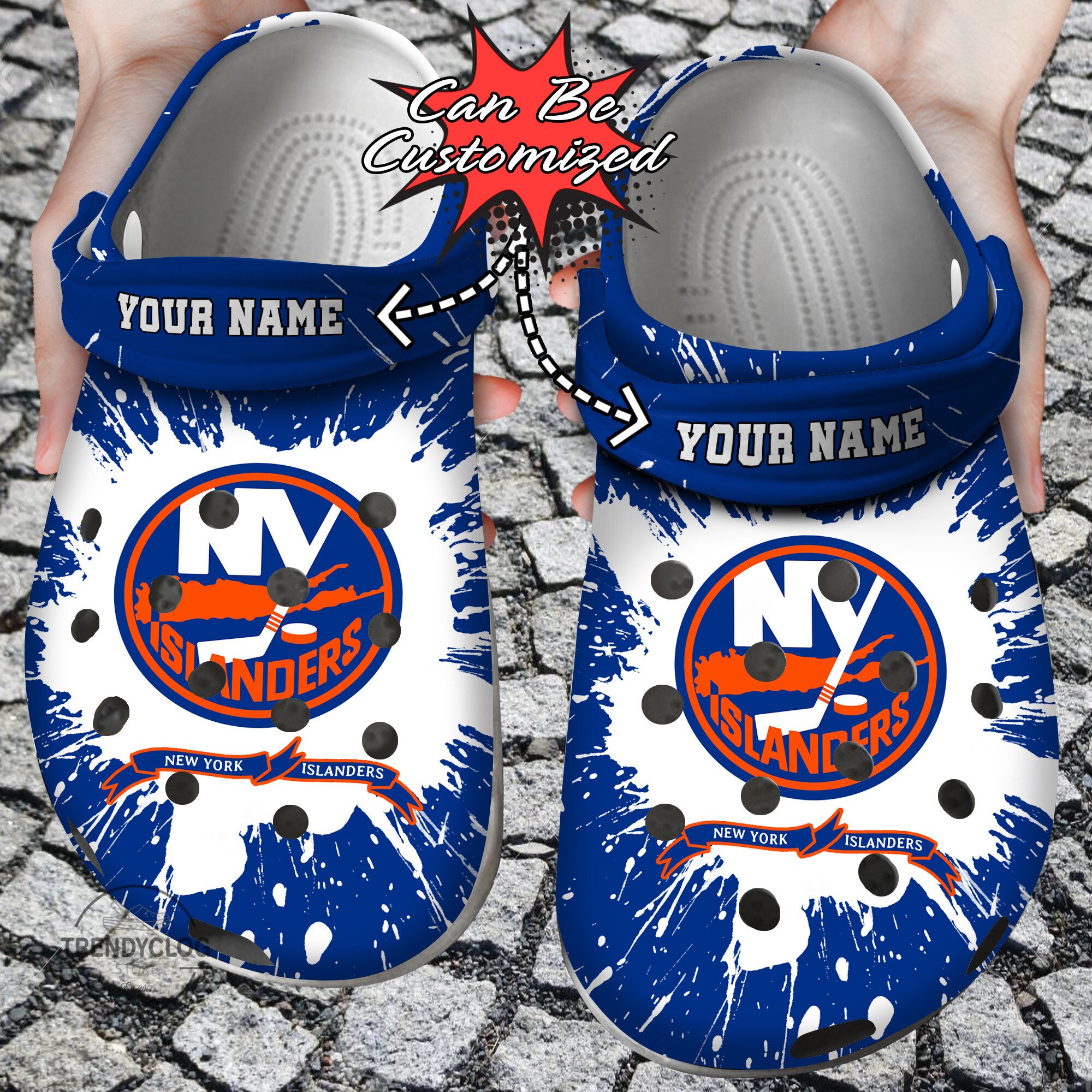 Hockey Crocs – Personalized Ny Islanders Team Clog Shoes