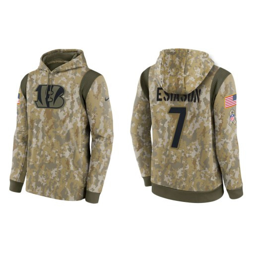 Boomer Esiason Cincinnati Bengals Camo 2021 Salute To Service Veterans Day Therma Pullover Hoodie