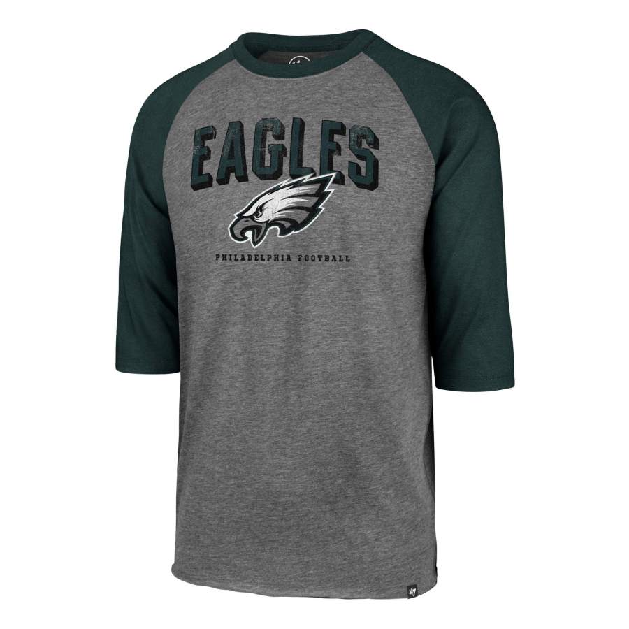 PHILADELPHIA EAGLES BREAK THRU ’47 CLUB RAGLAN TEE MENS