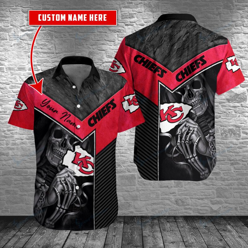 Kansas City Chiefs Personalized Button Shirt Bb079