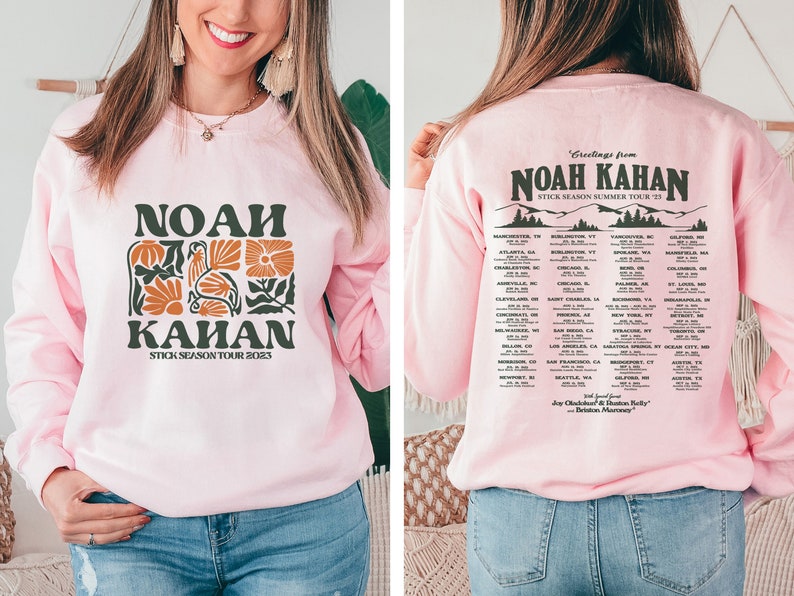 Noah Kahan Stick Season Tour 2023 2 Sided Shirt, Noah Kahan Shirt, Stick Season Album Shirt, Folk Pop Music, Noah Kahan Merch Gift For Fan