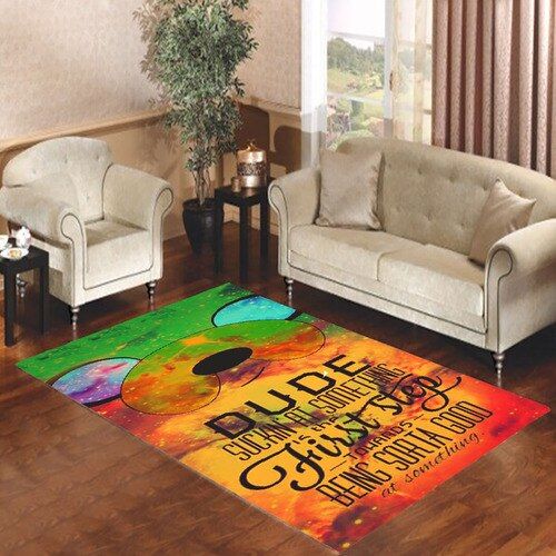 Adventure Time Jake The Dog Quote Galaxy Nebula Living Room Carpet Rugs Area Rug For Living Room Bedroom Rug Home Decor