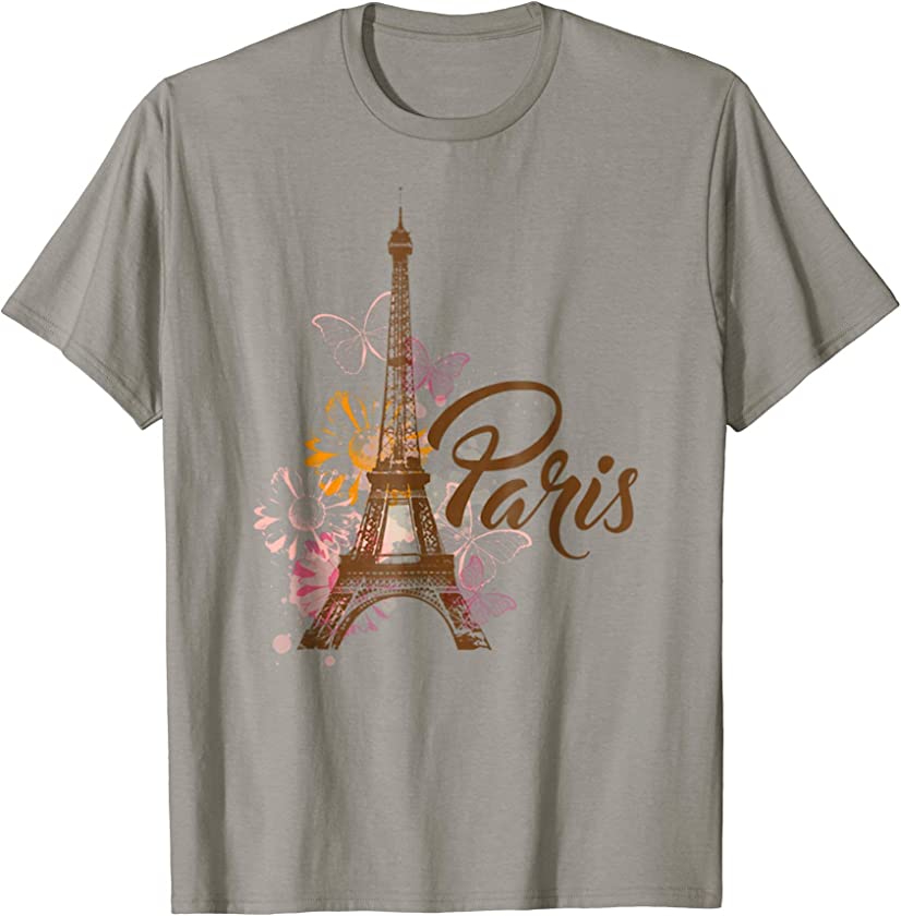 Vintage Paris Tshirt I Love Travel Wanderlust Eiffel Tower