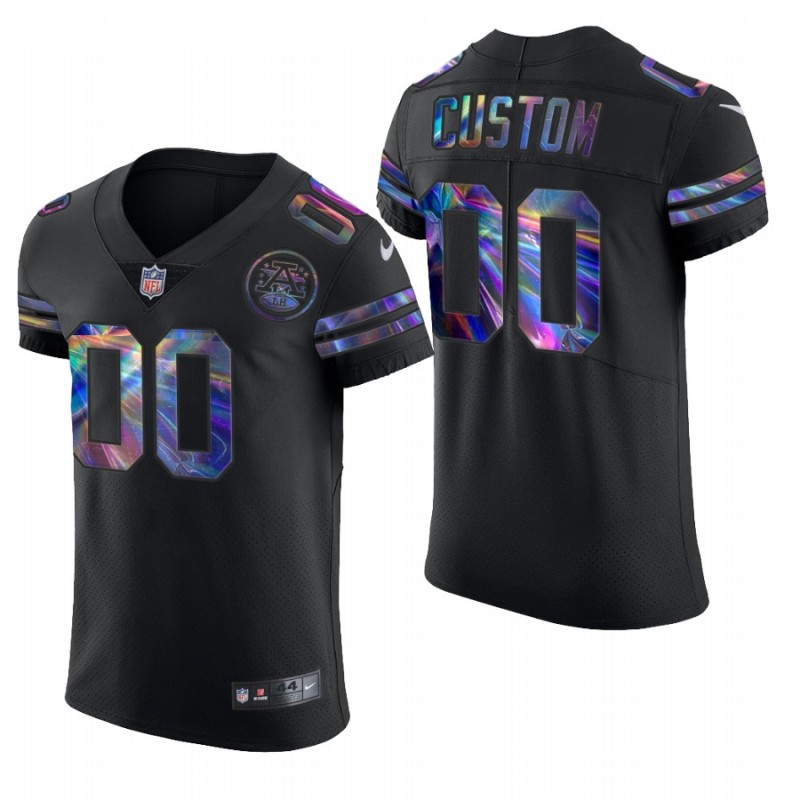 Kansas City Chiefs Custom Black 2020-21 Vapor Elite Golden Edition Jersey – All Stitched, Embroidery