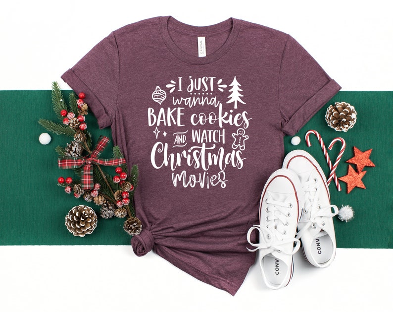 Bake Cookies Christmas Movies Shirt, Christmas Shirt, Gift For Christmas, Christmas Family Tee - Onlytee Christmas Gift