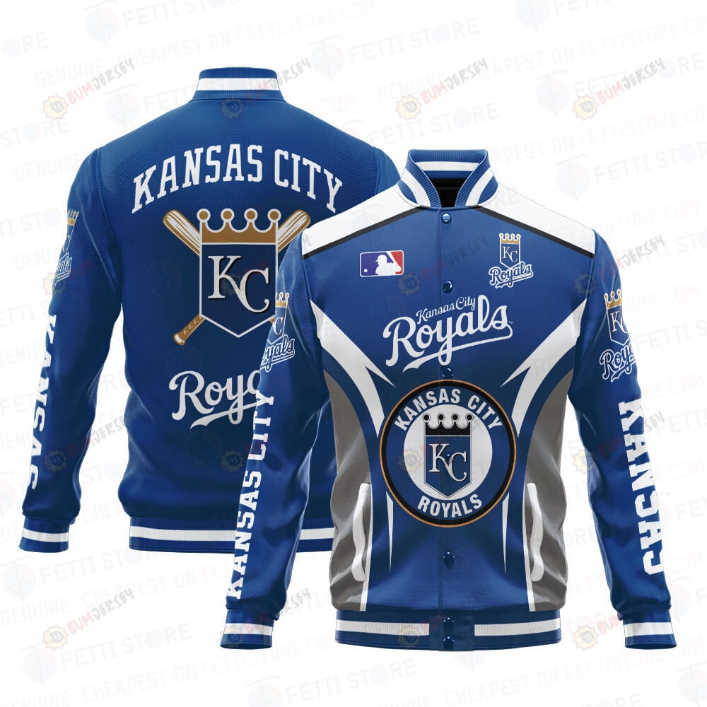 Kansas City Royals Baseball Traditional Pattern Aop Varsity Jacket Sh1