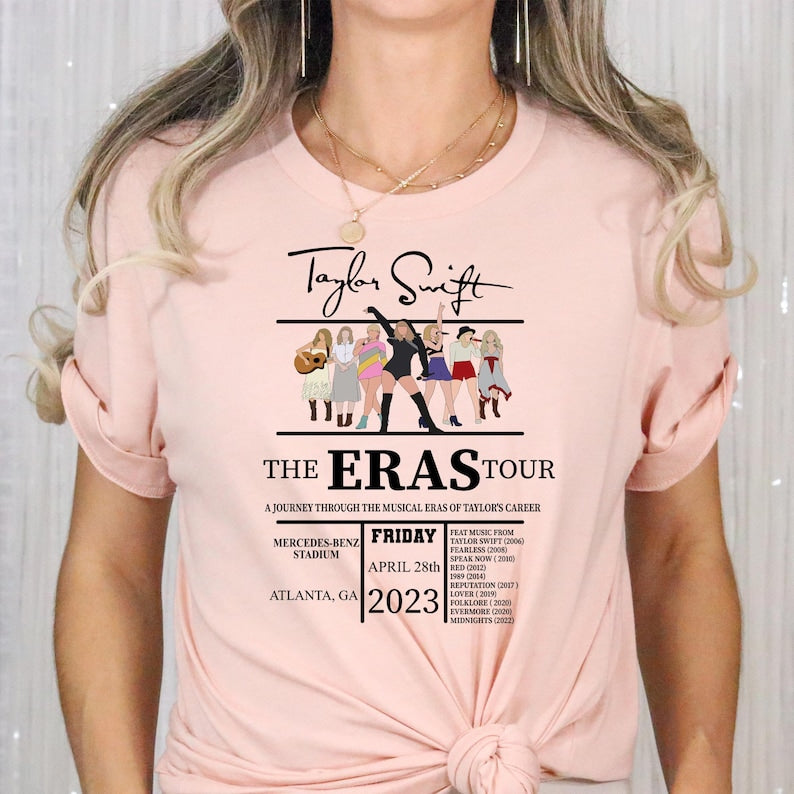 Taylor Swift Eras Tour T-Shirt, Swiftie Eras Shirt, Album Tee, Swift Girls Graphic, Taylor Swift Shirt, Taylor Swift Fan Shirt