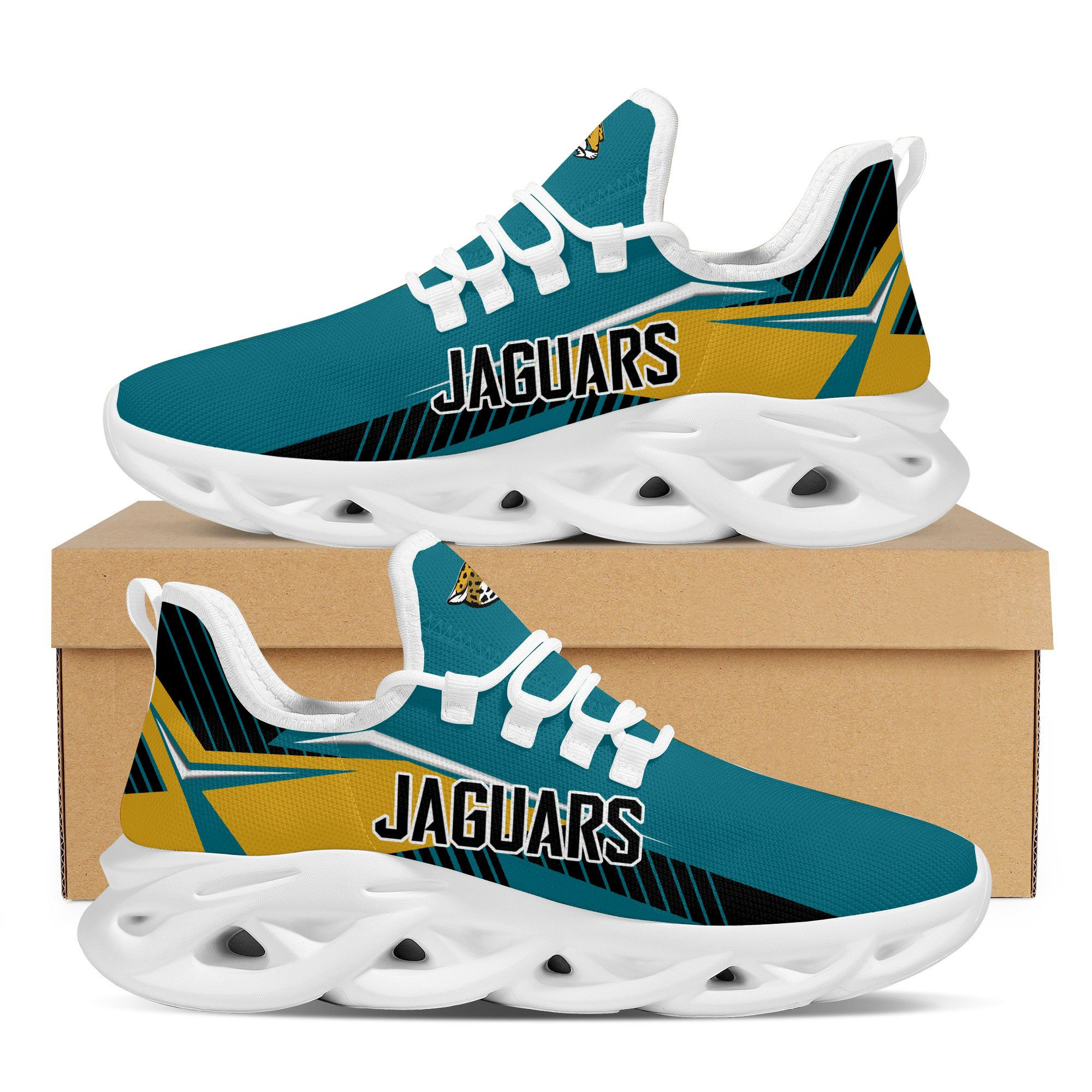 Jacksonville Jaguars Max Soul Shoes American Football Running Sports Sneakers Shoes For Men Women Full Size