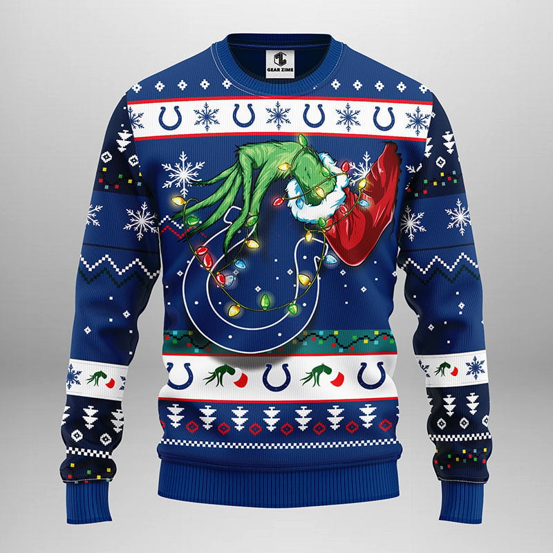 Indianapolis Colts Grinch Ugly Christmas Sweater