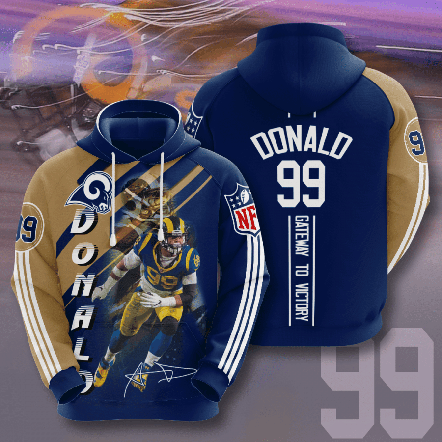 Los Angeles Rams Aaron Donald 23 Unisex 3D Hoodie Gift For Fans