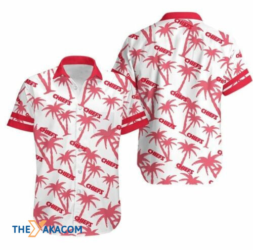 Kansas City Chiefs Coconut Trees Great Gift Short Sleeve Hawaiian Shirt