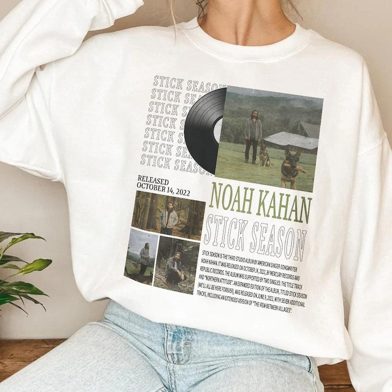 Noah Kahan Music Shirt, Stick Season Album Tee, Stick Season Tour 90S Vintage Shirt, Noah Kahan Fan Merch