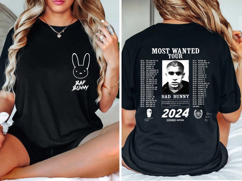 Bad Bunny Most Wanted Tour Shirt, Nadie Sabe Lo Que Va Pasar Manana, Bad Bunny Shirt, Bad Bunny Concert Shirt, Bad Bunny Merch