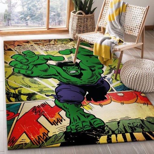 The Hulk Hero Movie Rug All Over Print Logo Custom Area Rug Carpet Full Sizes Home Living Rug Carpet Decor