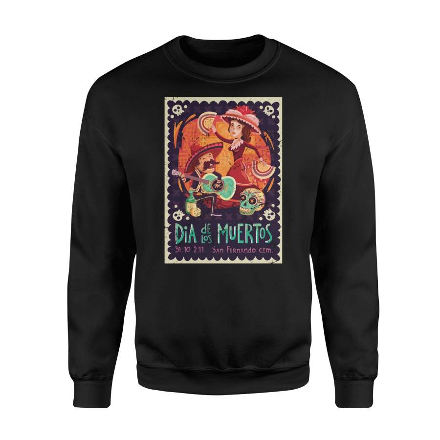 Day Of The Dead Dios Los Muertos Skull Halloween Sweatshirt