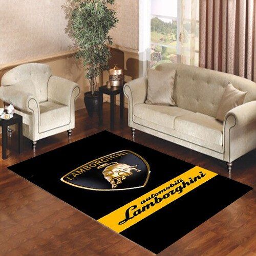 Awesome Lamborghini Logo Image Living Room Carpet Rugs Area Rug For Living Room Bedroom Rug Home Decor