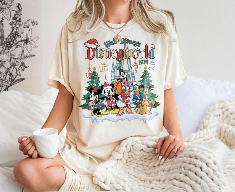 The Magic Kingdom x LookSy Vintage Walt Disney World Christmas Shirt, Disneyworld Christmas Shirt, Retro Disney Christmas Shirt, Disney Family Christmas Vacation 2023