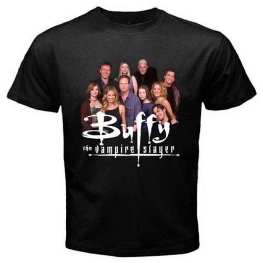 Buffy The Vampire TV Series Group Tee Men’s T-Shirt Black Short Sleeve