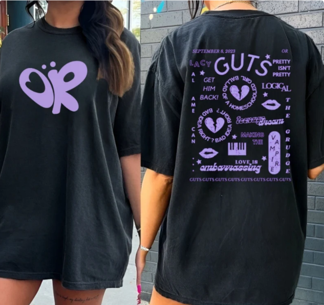 Guts Olivia Rodrigo Shirt, Olivia Rodrigo Guts Merch, Olivia Rodrigo Sweatshirt, Sour Tour Shirt, Vintage Bootleg T Shirts, Music Fan Shirt