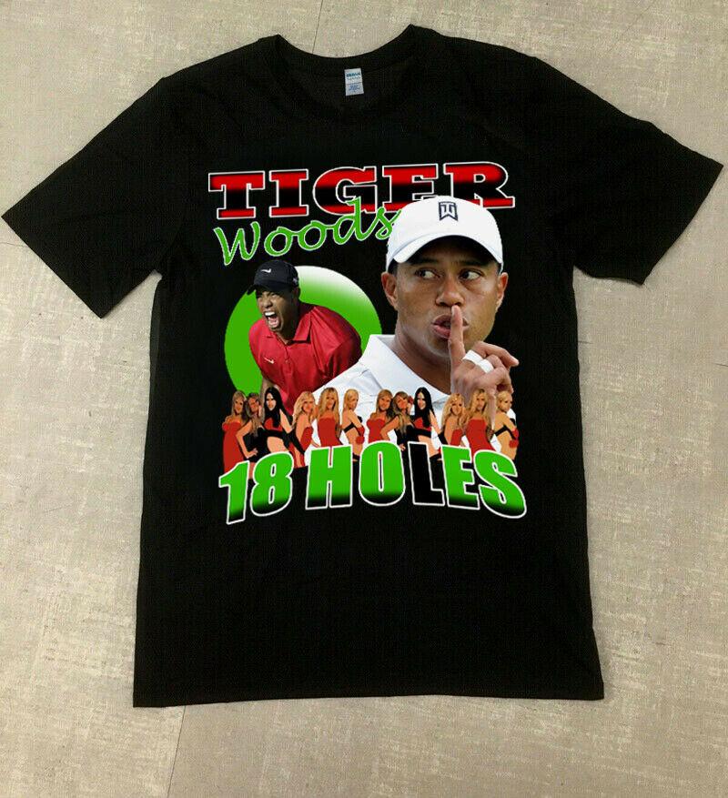 vintage Tiger woods 18 holes T Shirt gildan shirt