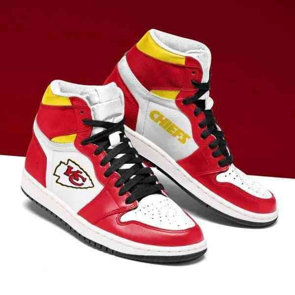 Kansas City Chiefs Football Air Jordan 1 High Printing Shoes Sneaker