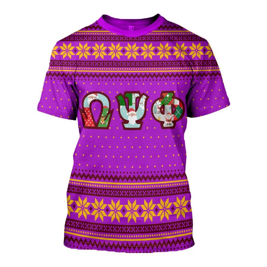 3D ALL OVER OMEGA PSI PHI UGLY SWEATER 15102019