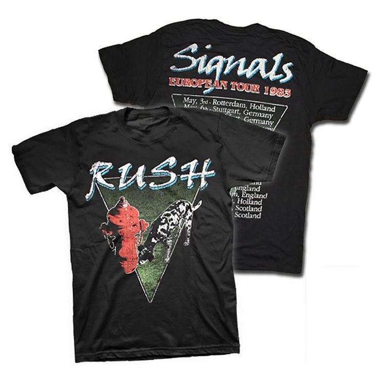 Rush Signals 1983 European Tour W Dates Shirt