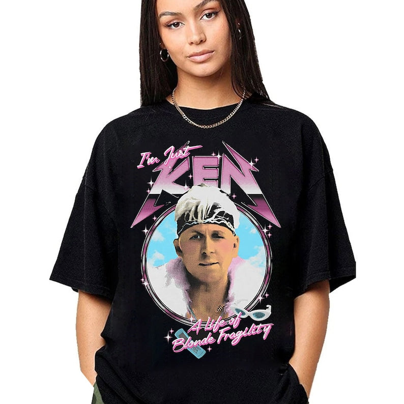 Vintage A Life Of Blonde I’M Just Ken Shirt, I Am Kenough Shirt, Barbie Shirt