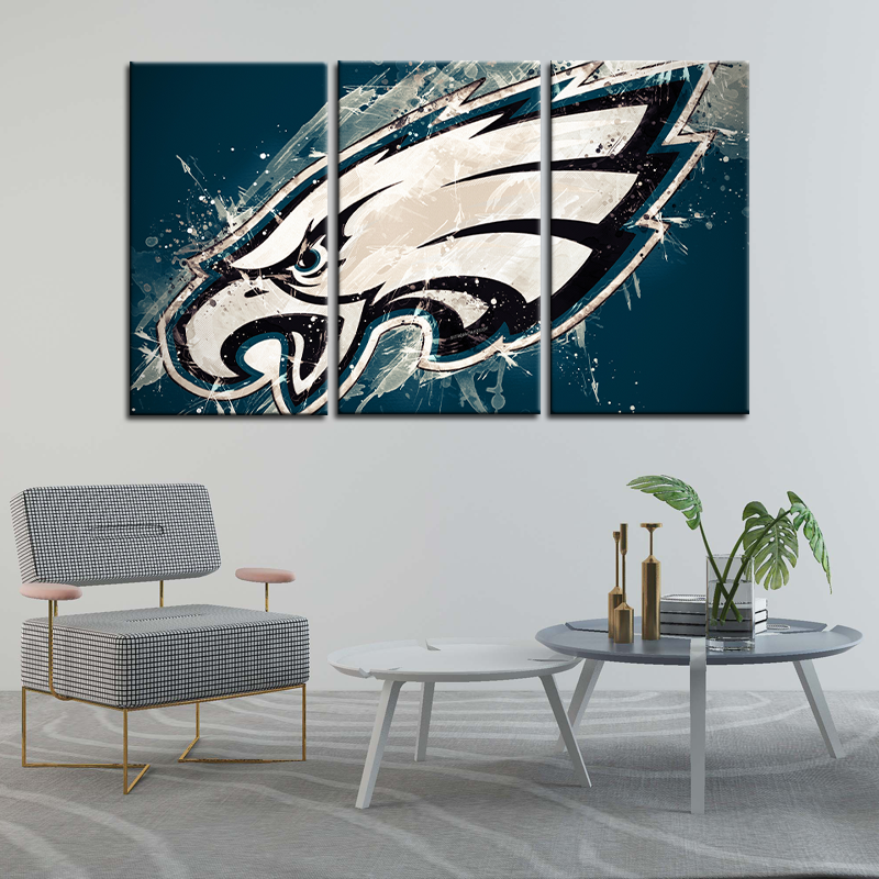 Philadelphia Eagles Paint Splash Look Wall Canvas 2 – Donelanetop Store